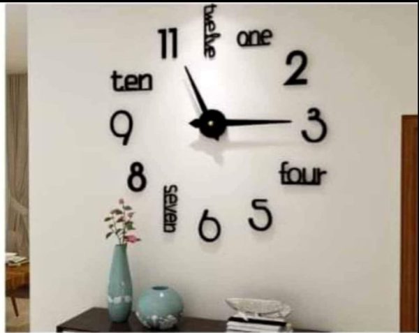 New Style 3d Wooden Wall Clock Stylish Design Home Decoration Wall Hanging Clock