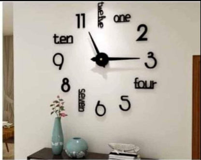 New Style 3d Wooden Wall Clock Stylish Design Home Decoration Wall Hanging Clock