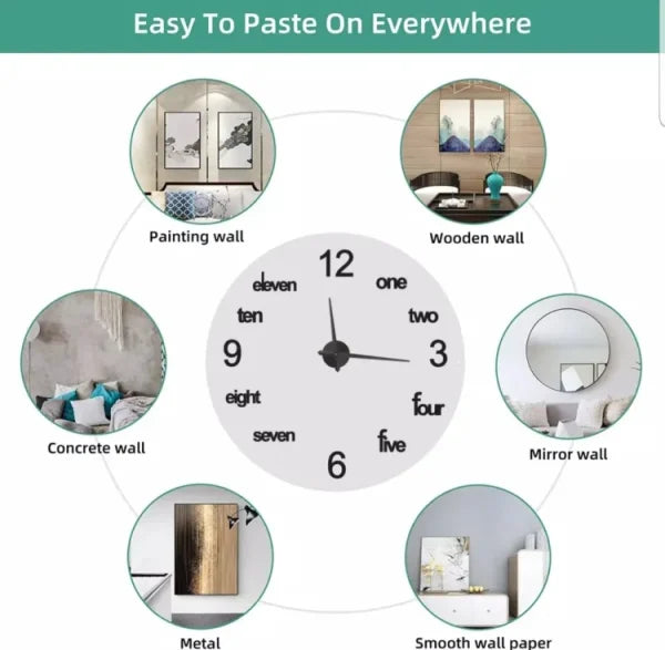 New Style 3d Wooden Wall Clock Stylish Design Home Decoration Wall Hanging Clock